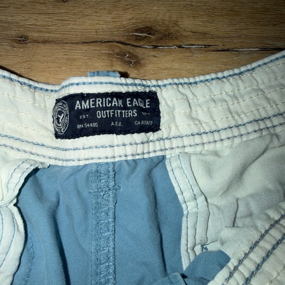 American Eagle Men’s Light Blue Cargo Shorts size 34 - Picture 4 of 5